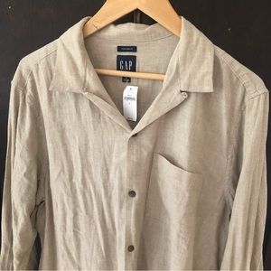 Mens Linen Button down
